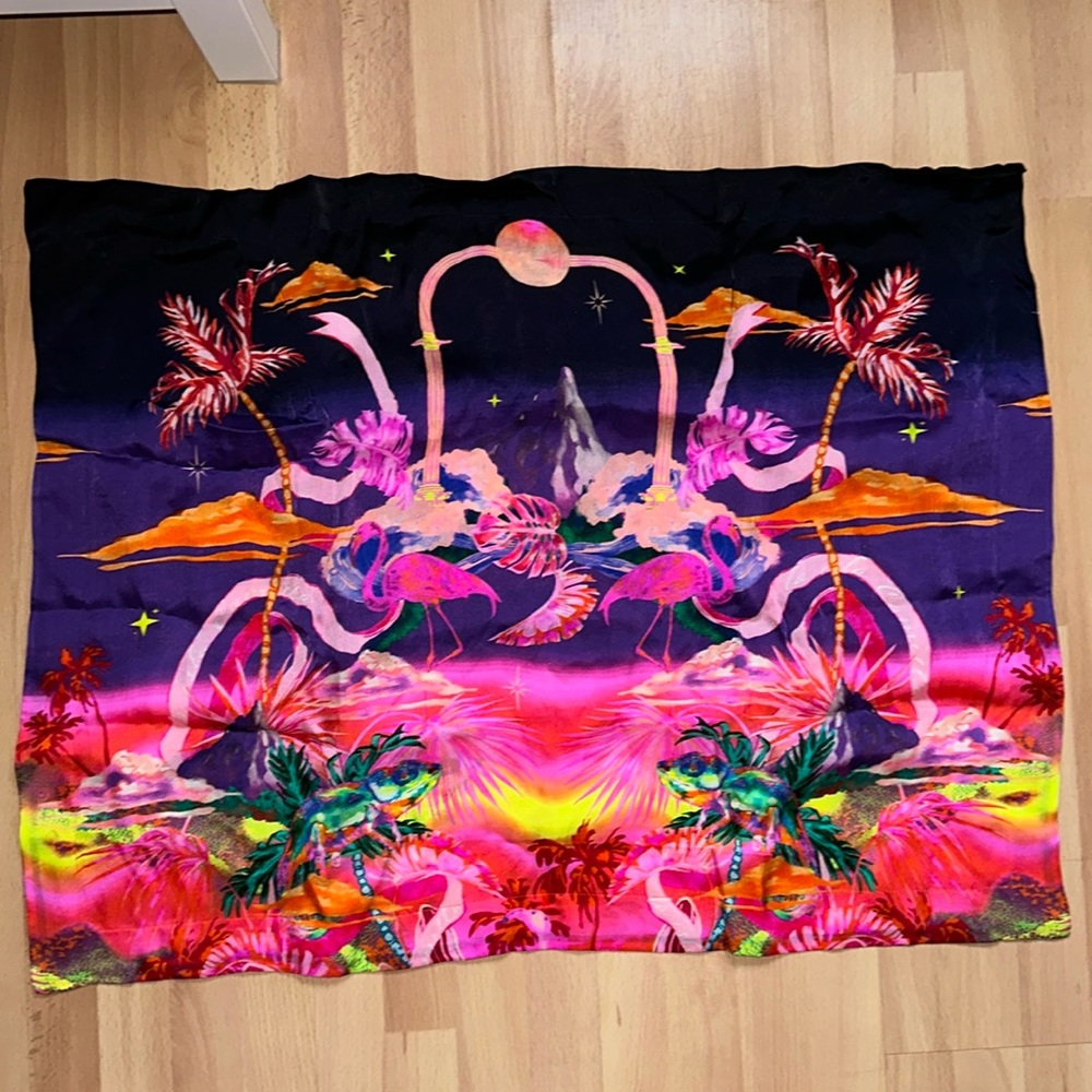 100% Silk Camilla Flight of Flamingo Set